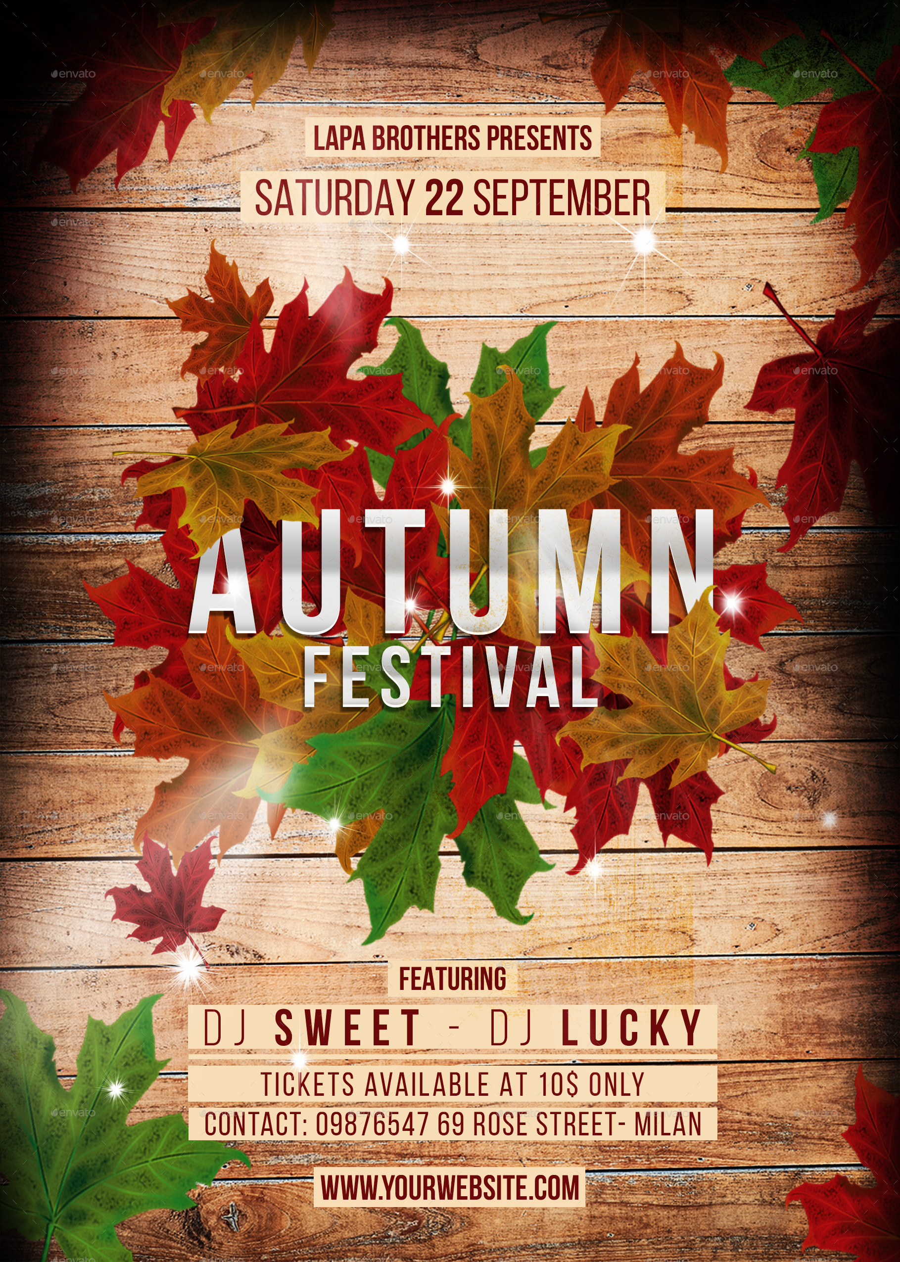 Autumn Festival Flyer Template by Lapabrothers GraphicRiver